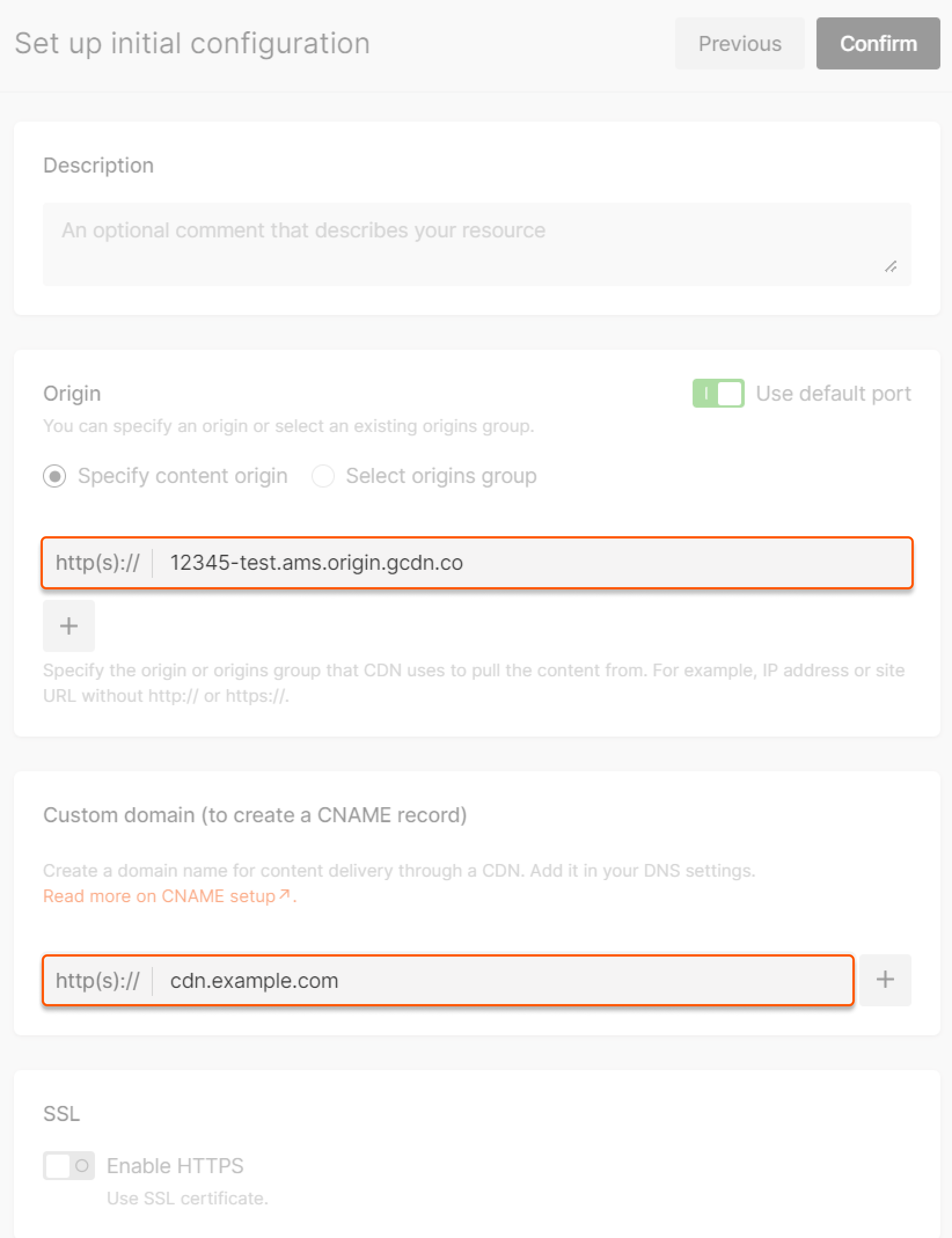 Set up initial configuration